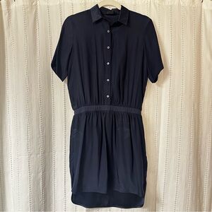 ATM Anthony Thomas Melillo | Navy Mini Shirt Dress | Silk!